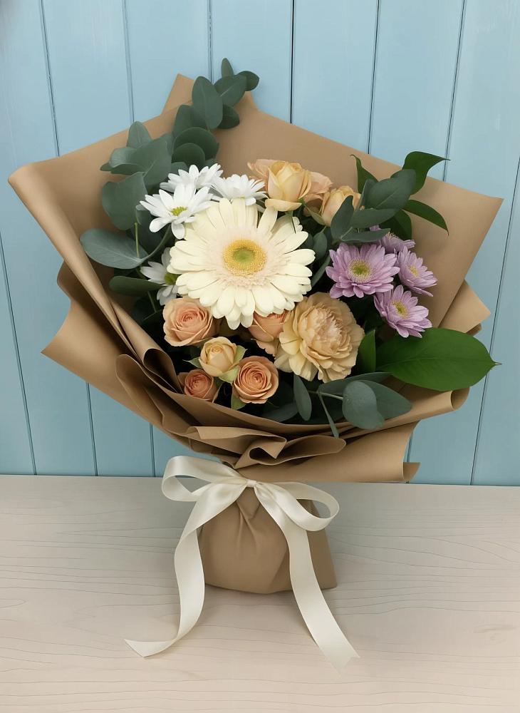 Букет цветов из: Герберы и Хризантемы в Урмарах