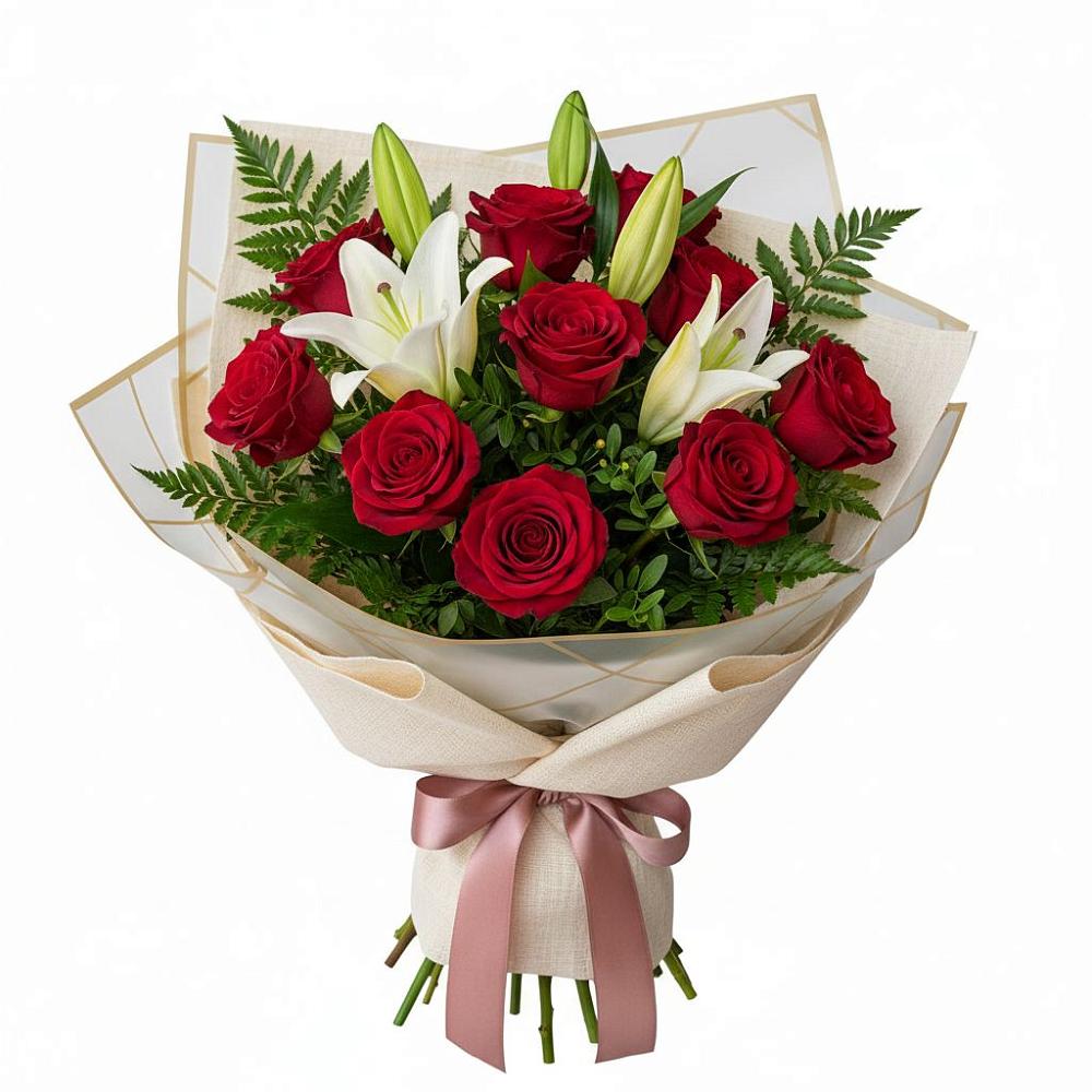 Букет цветов из: Лилии и Розы в Урмарах