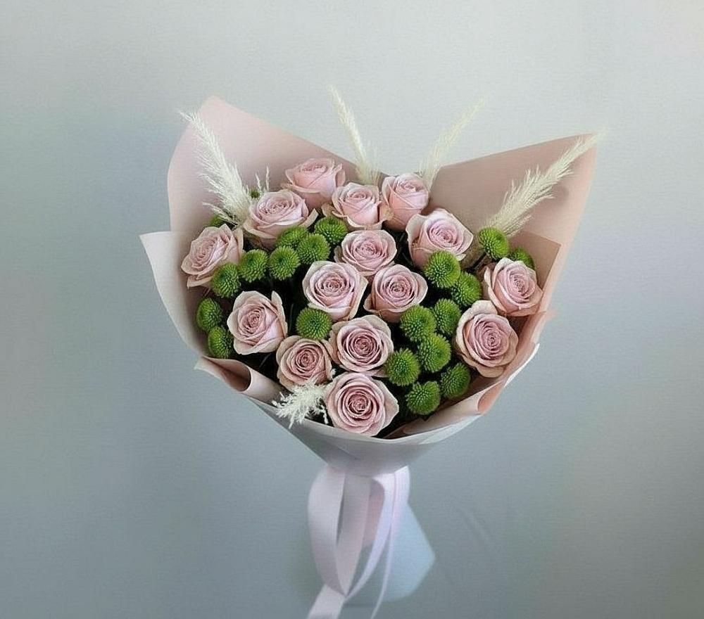 Букет цветов из: Розы и Хризантемы в Урмарах