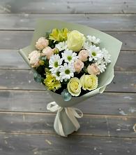 Букет цветов из:  Альстромерии, Розы и Хризантемы в Урмарах