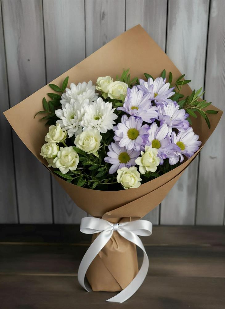 Букет цветов из: Хризантемы и Розы в Урмарах